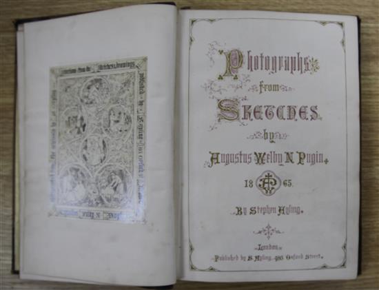 Ayling, Stephen - Photographs from Sketches by Augustus Welby N. Pugin. First edition, 2 vols, mounted